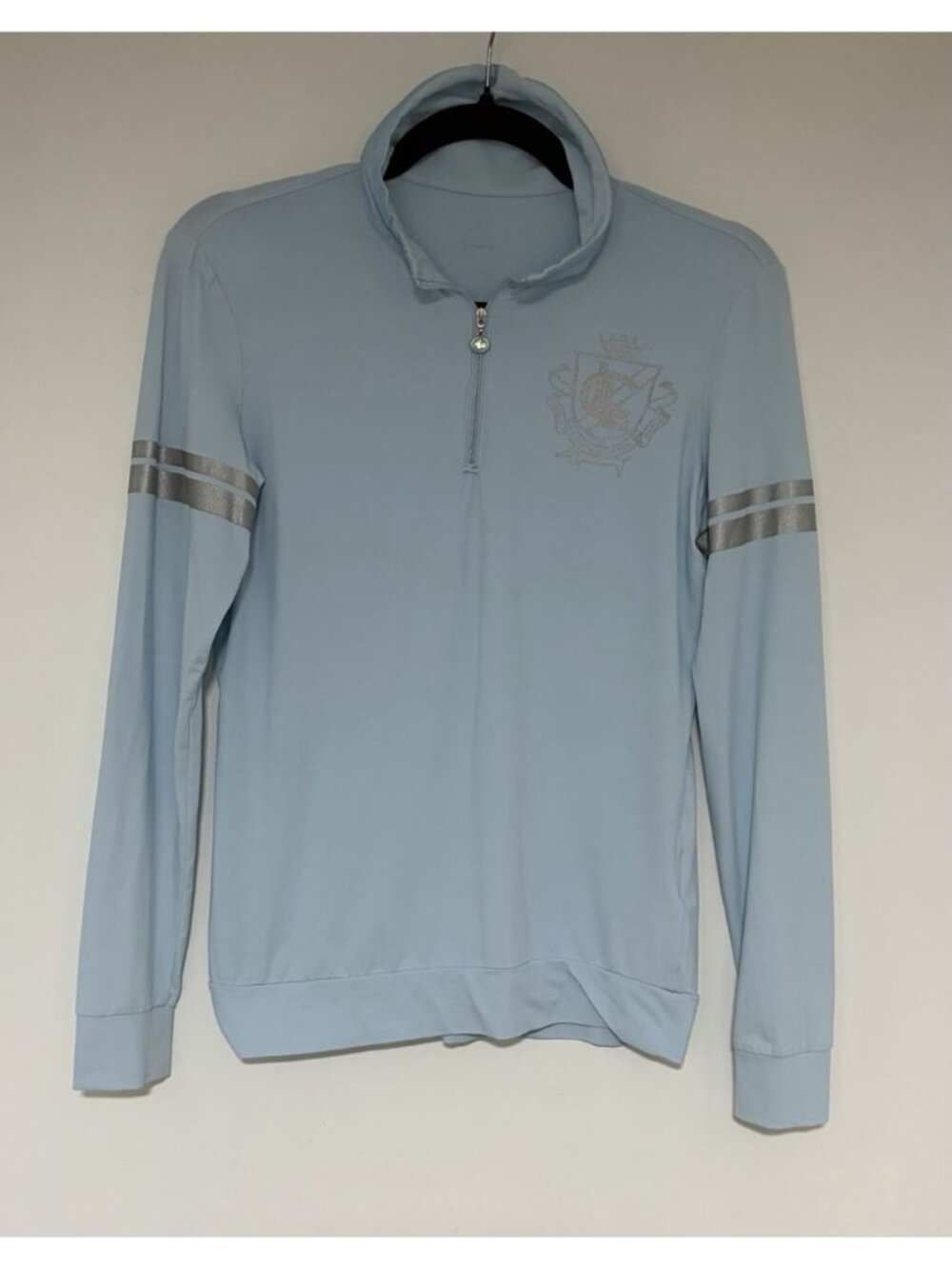Louis Castel Women’s Blue 1/4 Zip Pullover Size Small